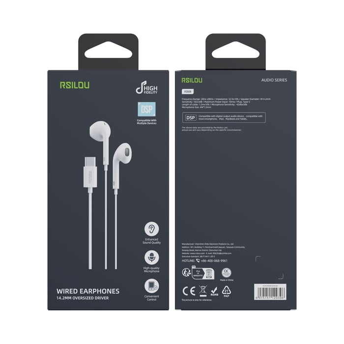 R3508 - Wired Earphones - Usb C - 14.2 MM Driver image